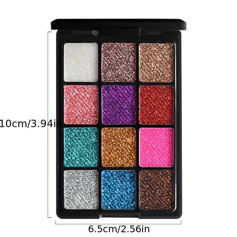 Matte Shimmer Glitter Nude 12 Colors Eyeshadow Palette